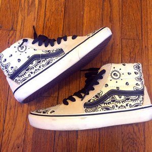 Vans Sk8-Hi Skull Bandana Sz 8.5 W